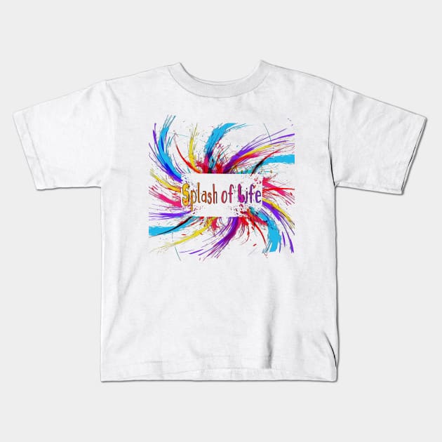 Splash of Life Colors  Rainbow colors Palete Kids T-Shirt by Mirak-store 